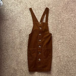 Brown overall skirt